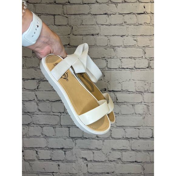 Solemates Ankle Strap White Sandals - Picture 1 of 5